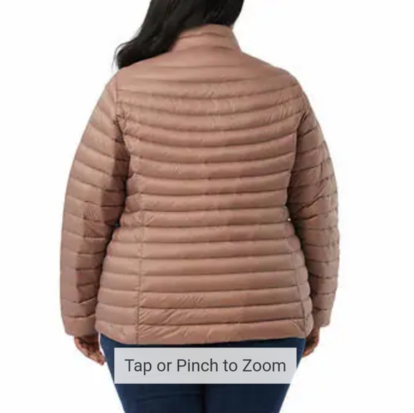 32 Degrees Goose Down Puffer Jacket Lightweight Coat Full Zip No Hood NEW - Picture 7 of 7